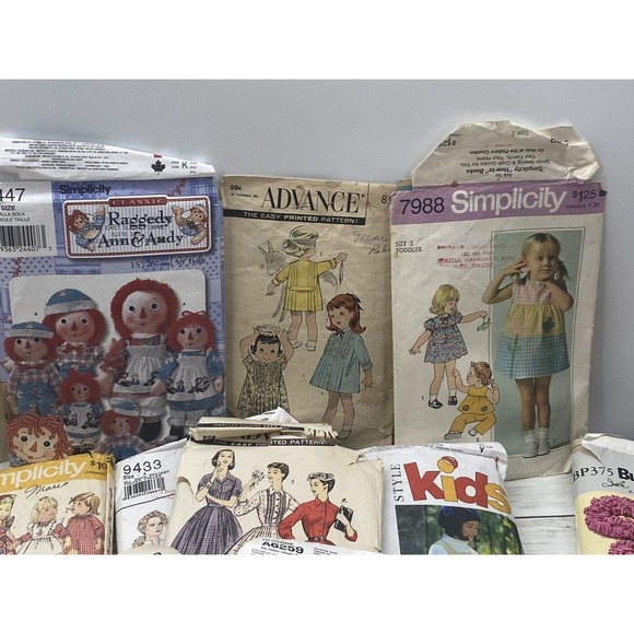Vintage Mixed Lot Simplicity McCalls Ragedy Ann Misc Kids Wedding Used Patterns - Picture 12 of 16